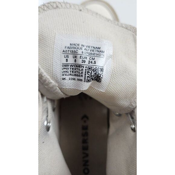 Converse Women's Size 8 High Tops w/ Butterfly Design - Picture 6 of 6